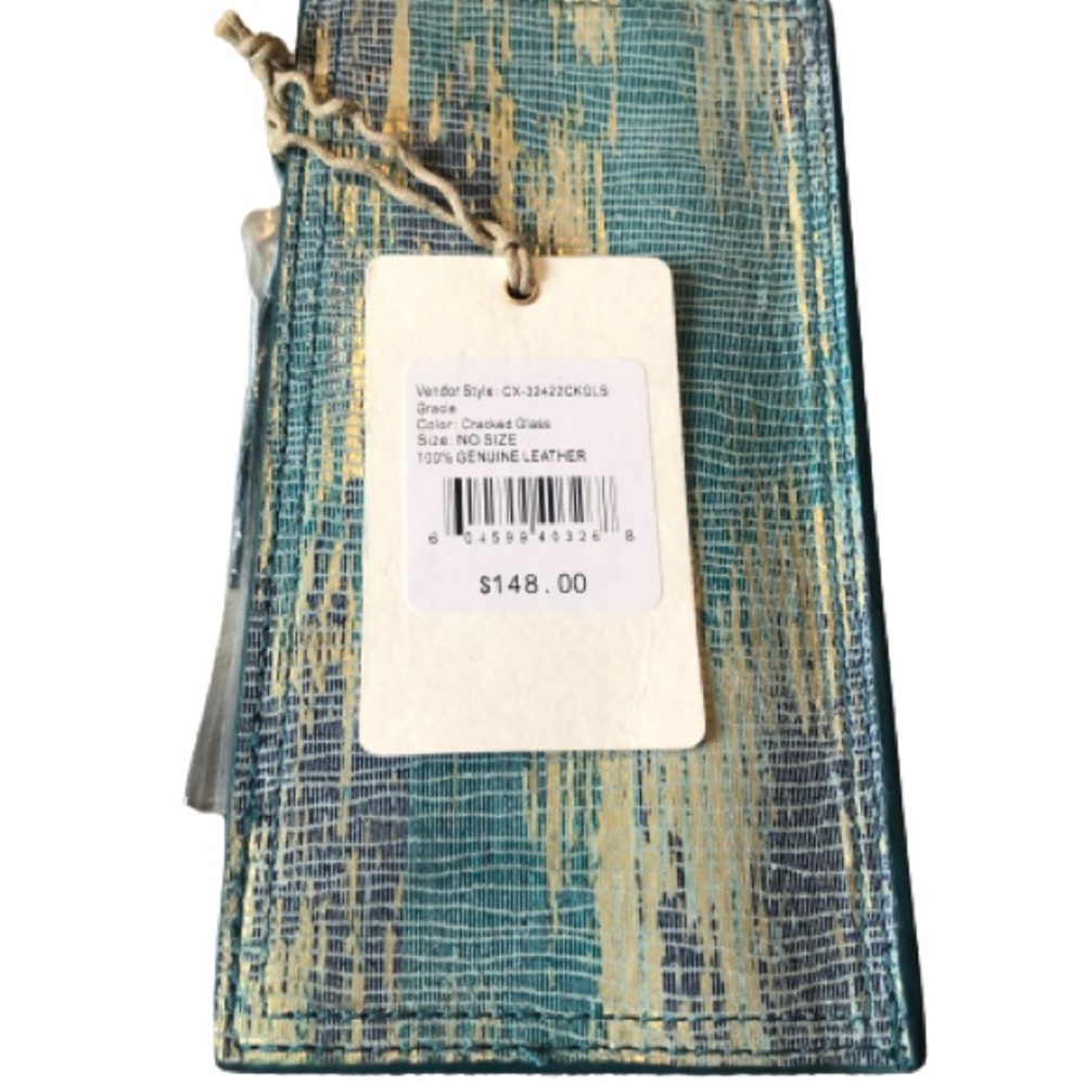 NWT HOBO Gracie Leather Wallet In Cracked Glass - Picture 3 of 13